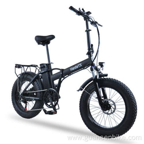 Electric folding bike with handlebars